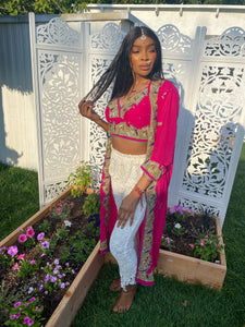 Pink lotus halter top