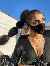 Load image into Gallery viewer, Black ninja Satin Mask
