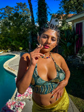 Load image into Gallery viewer, Emerald Whirlpool Halter Top

