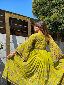 Fairy Garden Anarkali Jacket Dress