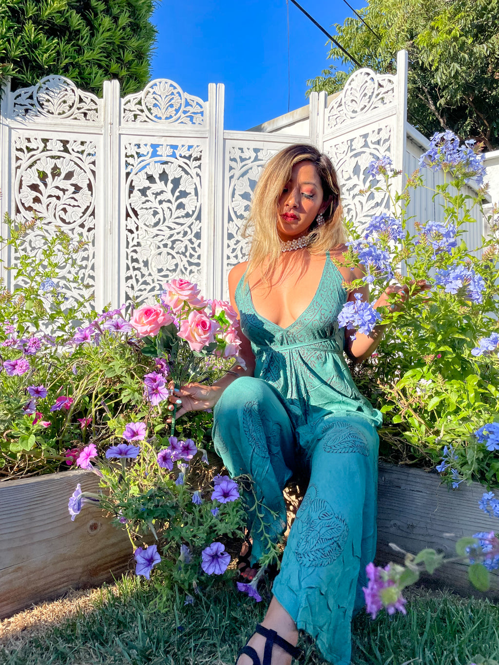 Jade Stone Sanskrit Jumpsuit