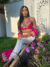 Load image into Gallery viewer, Pink lotus halter top
