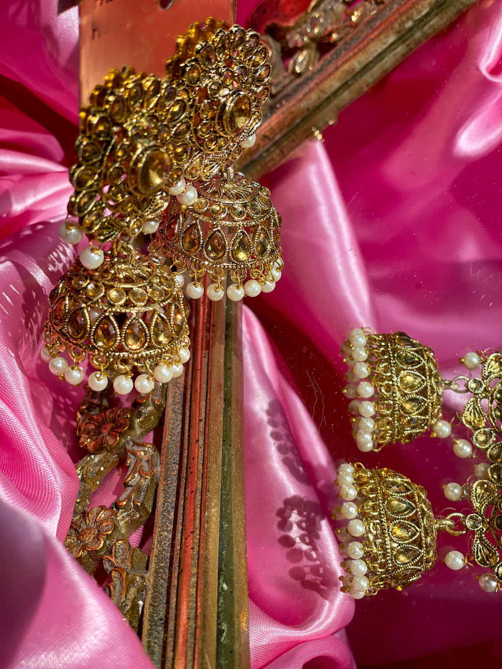 The Maya Gold Jhumka Earrings