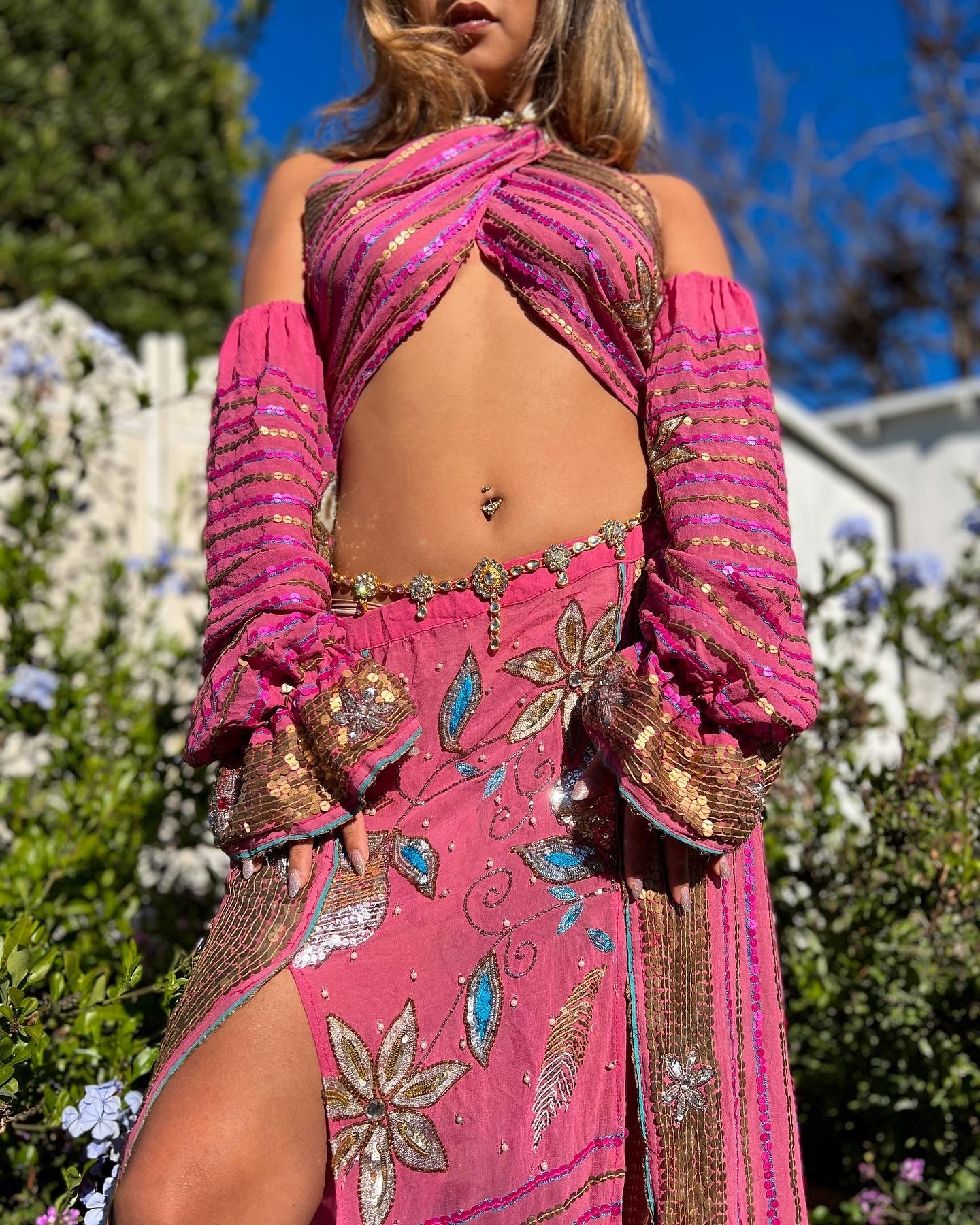 Golden Love belly chain Belt multiway necklace headpiece