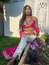 Load image into Gallery viewer, Pink lotus halter top
