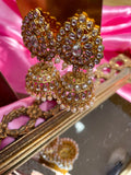 The Crystal Teardrop Jhumka Earrings