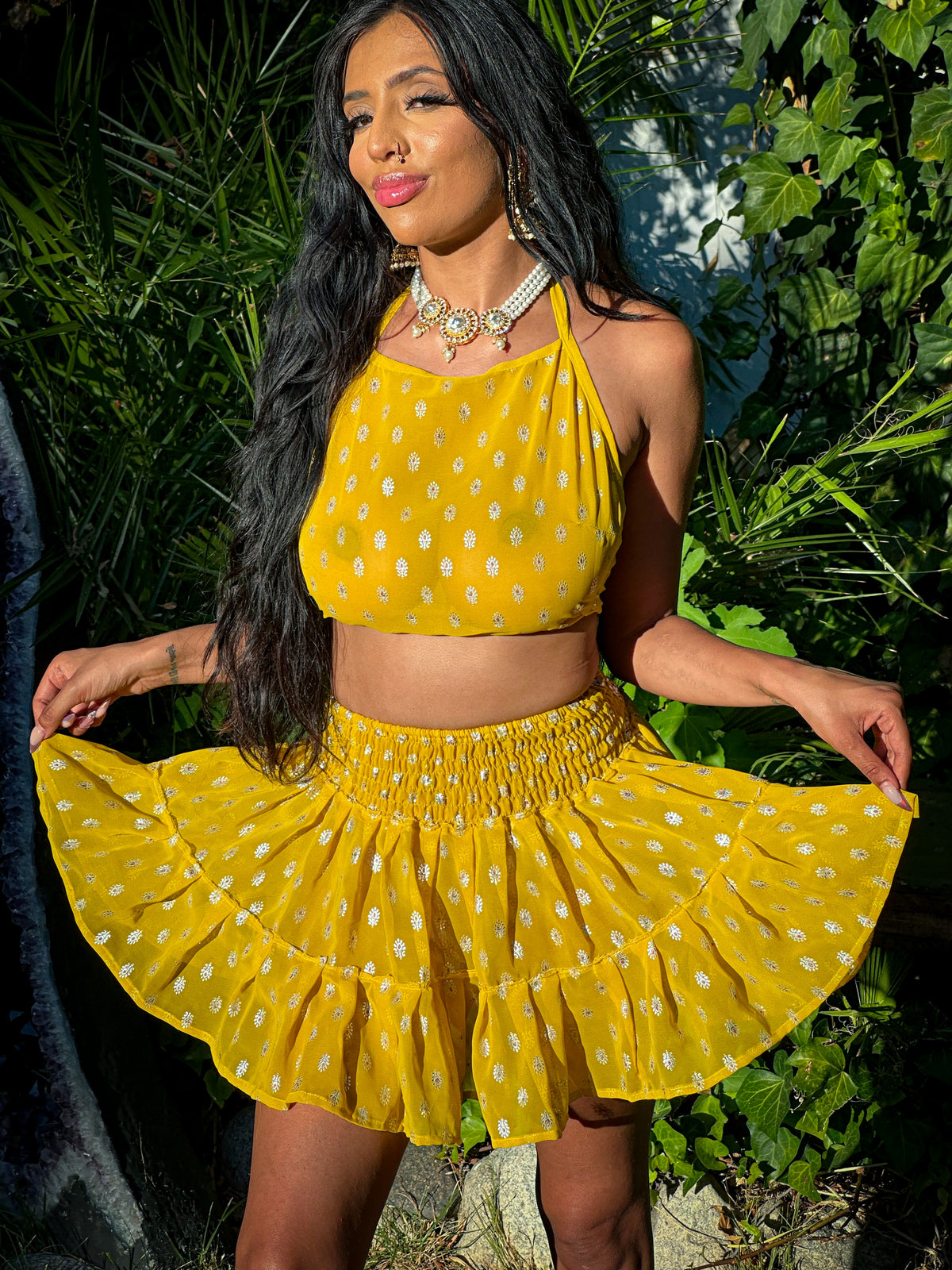 Sun Princess Micro Mini Gehr Skirt Set