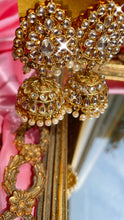 Load image into Gallery viewer, The Crystal Teardrop Jhumka Earrings
