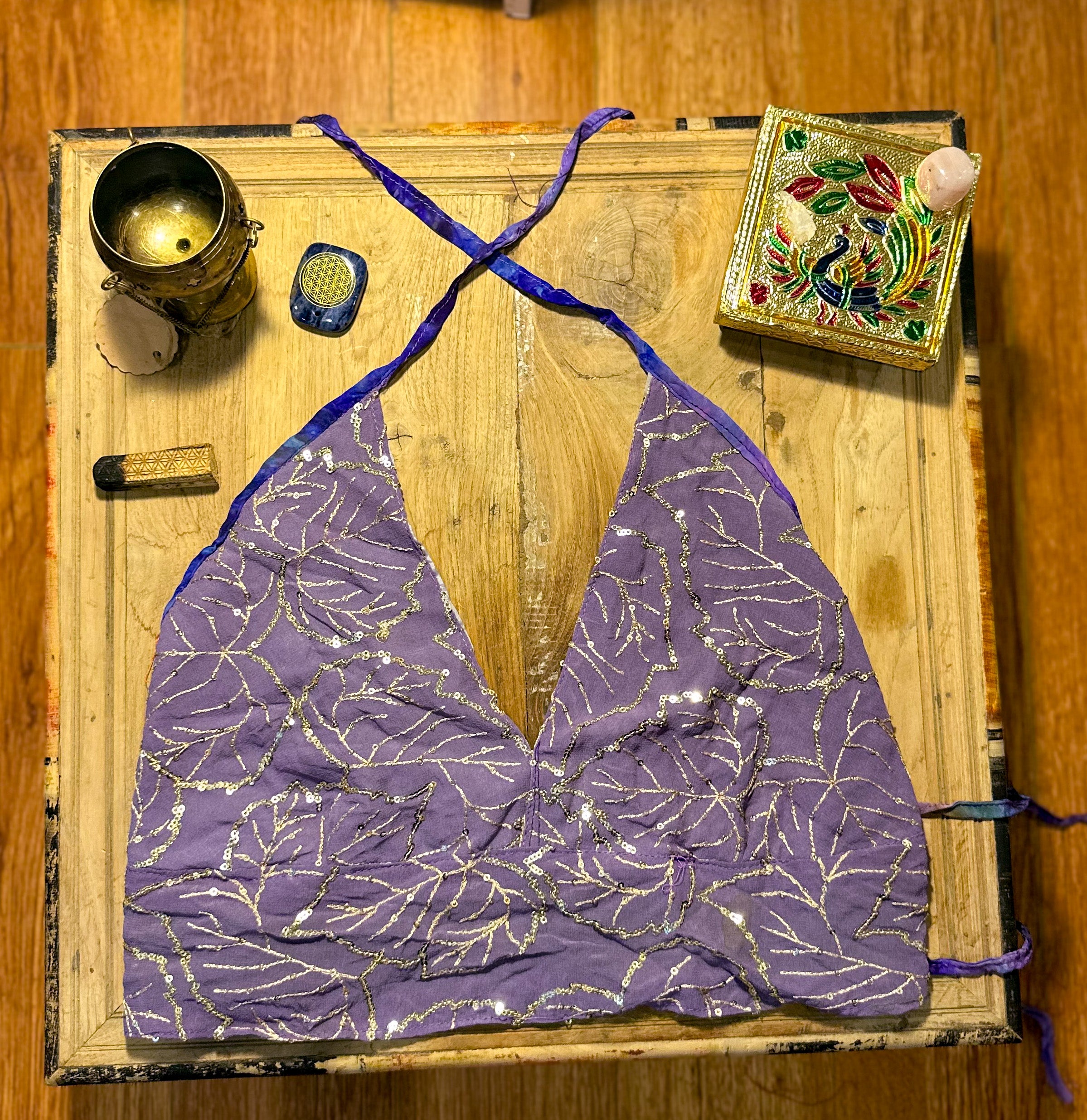 Lilac Sparkles Halter Top