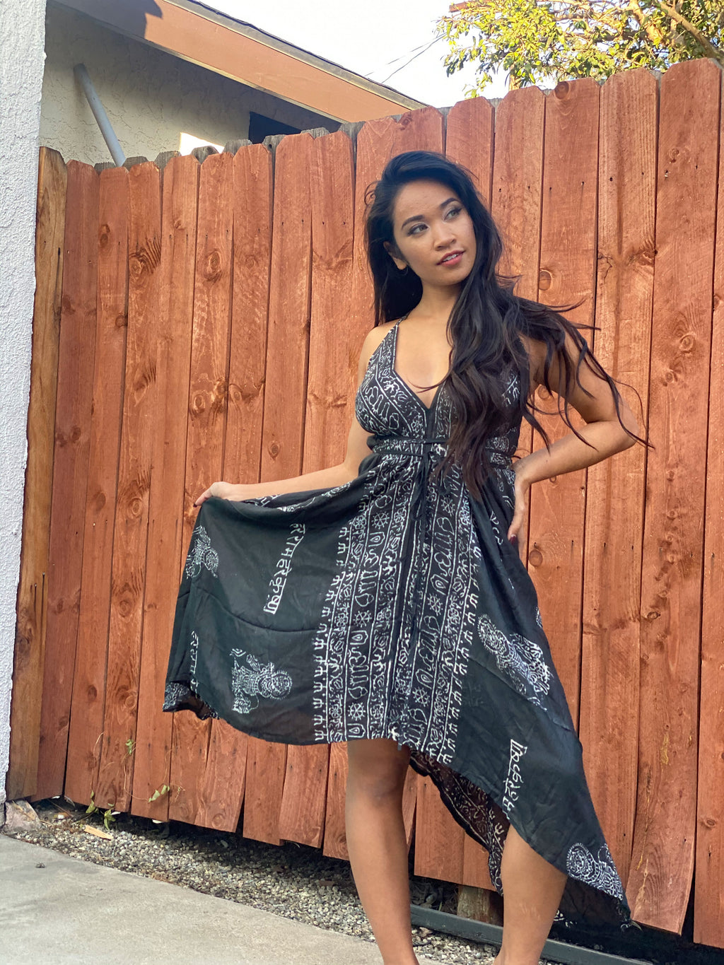 Black Sanskrit Dress