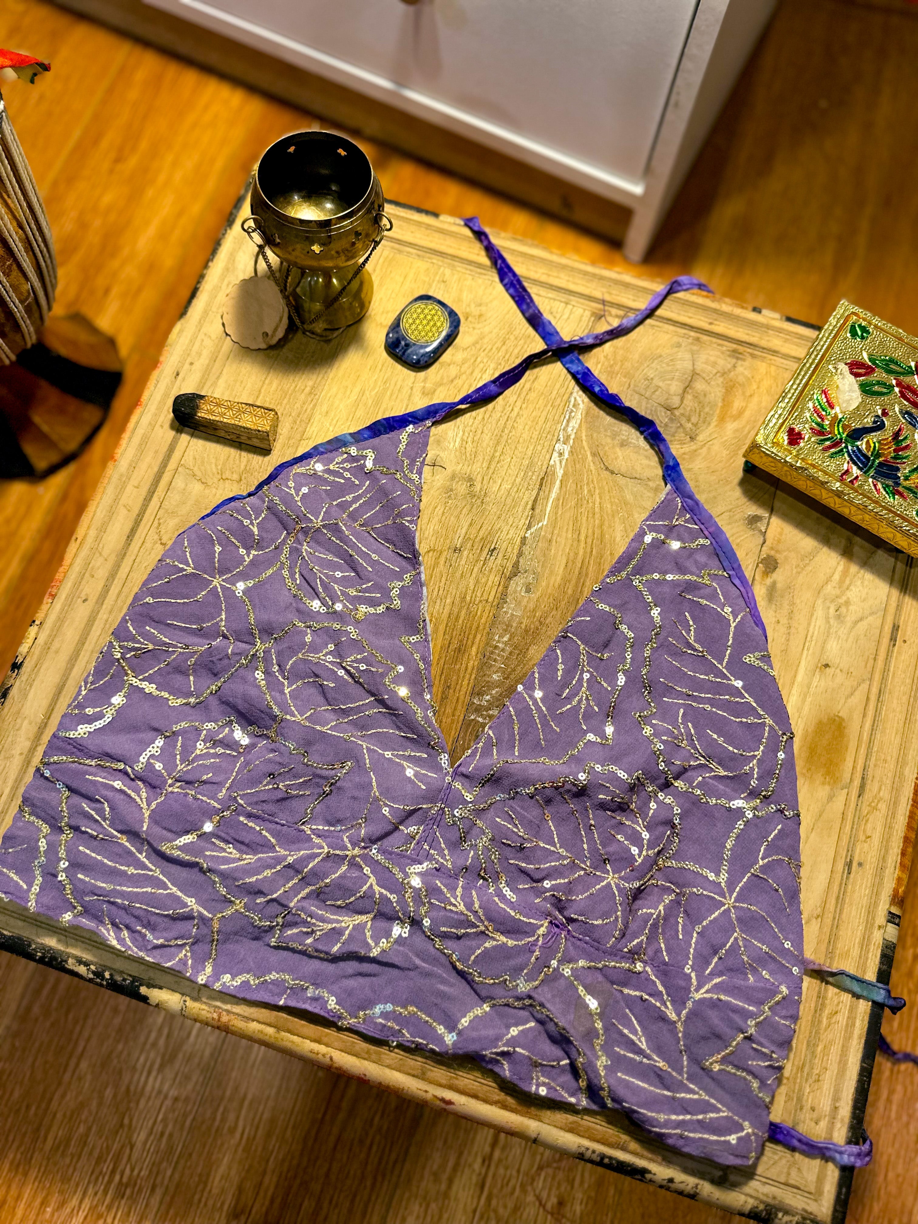 Lilac Sparkles Halter Top