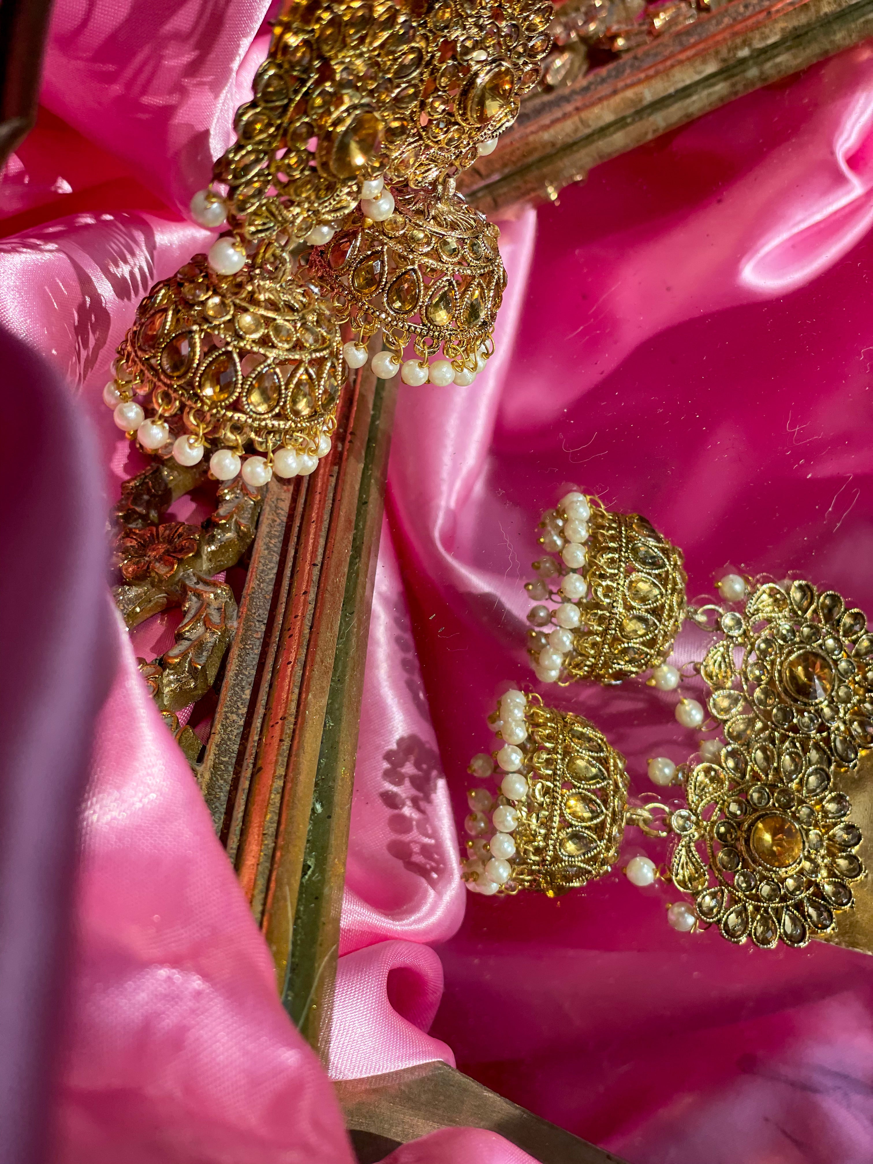 The Maya Gold Jhumka Earrings