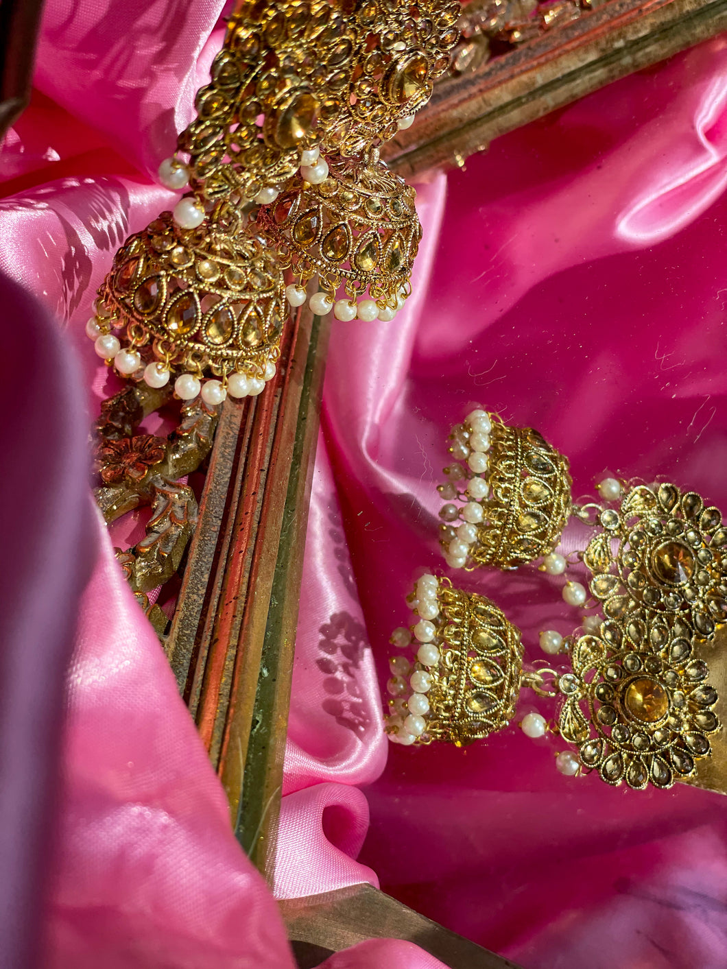 The Maya Gold Jhumka Earrings