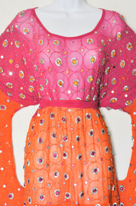 Orange Pink Orbit Butterfly Dress