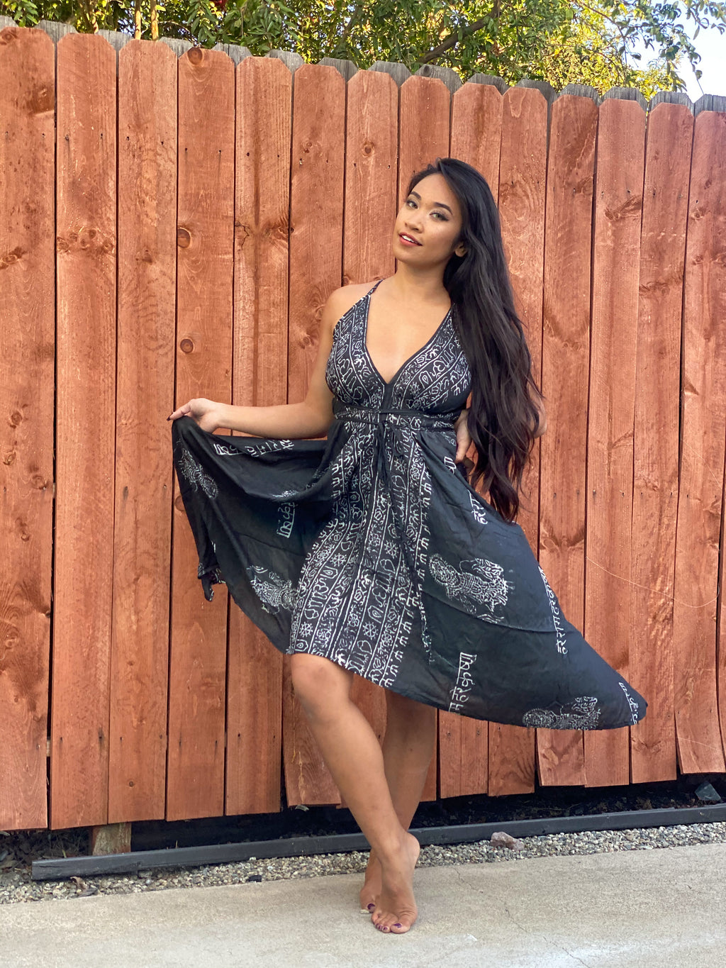Black Sanskrit Dress
