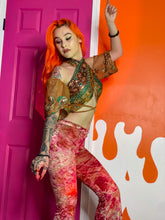 Load image into Gallery viewer, sunsets n roses velvet flare pants
