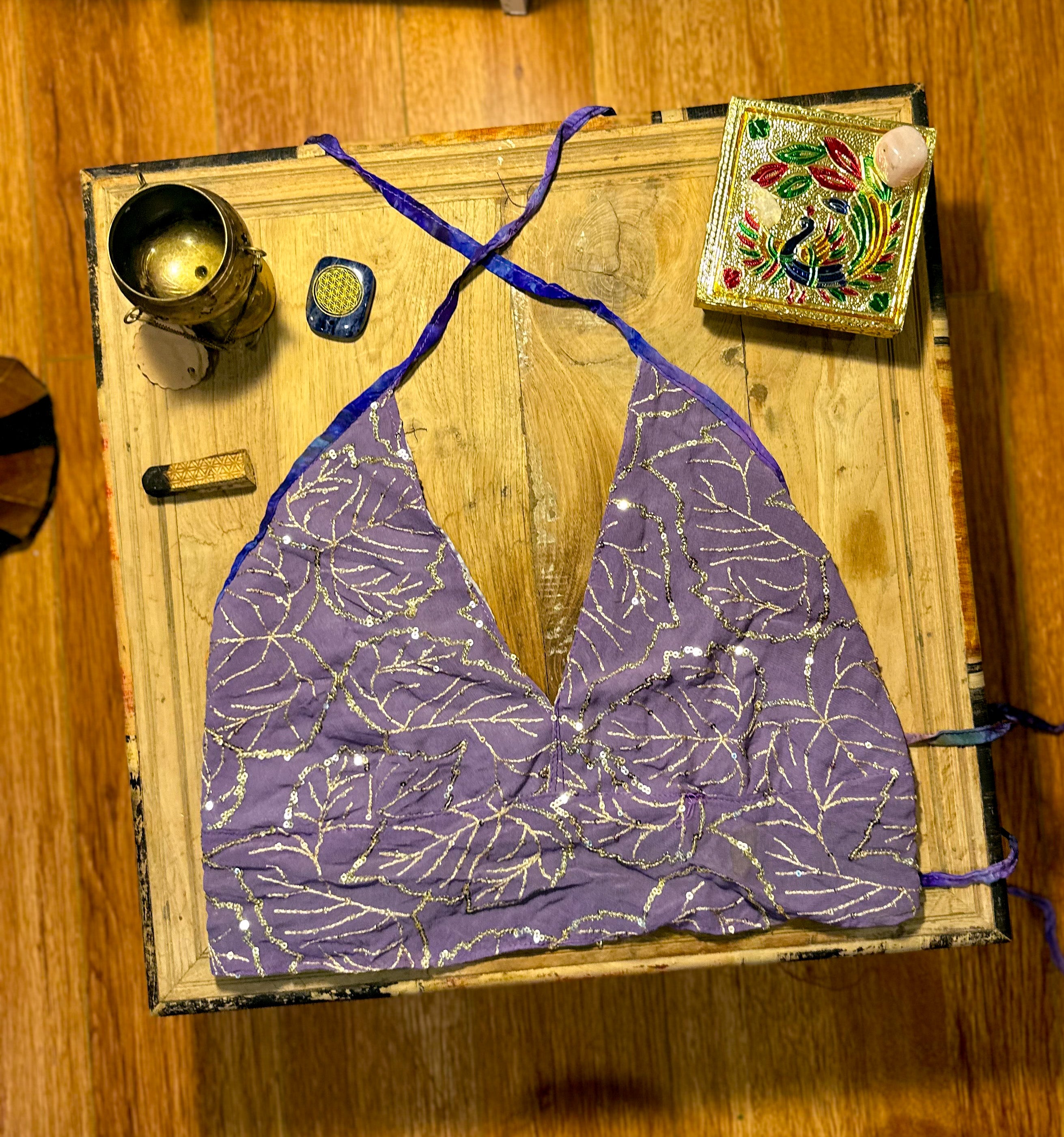 Lilac Sparkles Halter Top