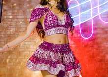 Load image into Gallery viewer, Violet Diamonds Micro Mini Skirt Set
