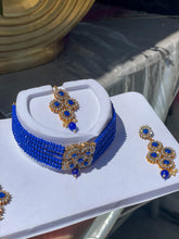 Load image into Gallery viewer, The Sapphire Goddess Necklace Set
