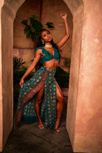 Load image into Gallery viewer, The Teal Tiyera Goddess Ruffle set

