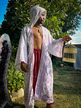 Load image into Gallery viewer, Amethyst Lotus Hooded Kimono
