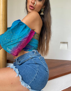 Cosmic Lotus aura Wrap Top
