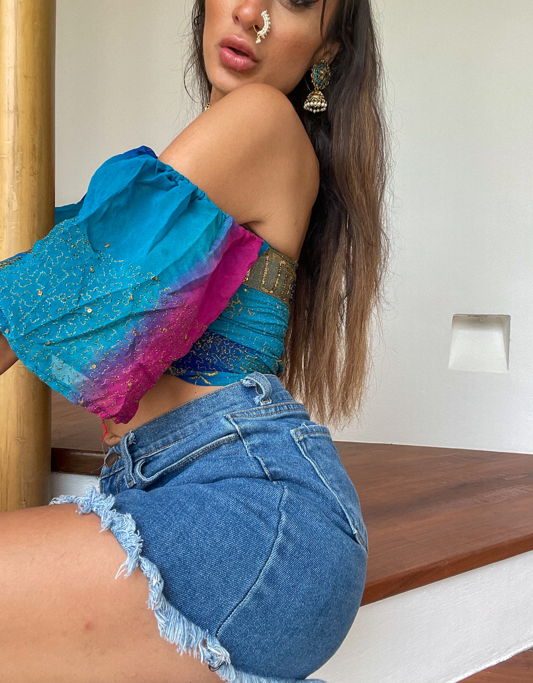 Cosmic Lotus aura Wrap Top