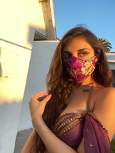 Load image into Gallery viewer, Purple ninja Satin Mask
