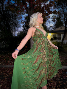 Emerald Gold Elixir Magic Dress