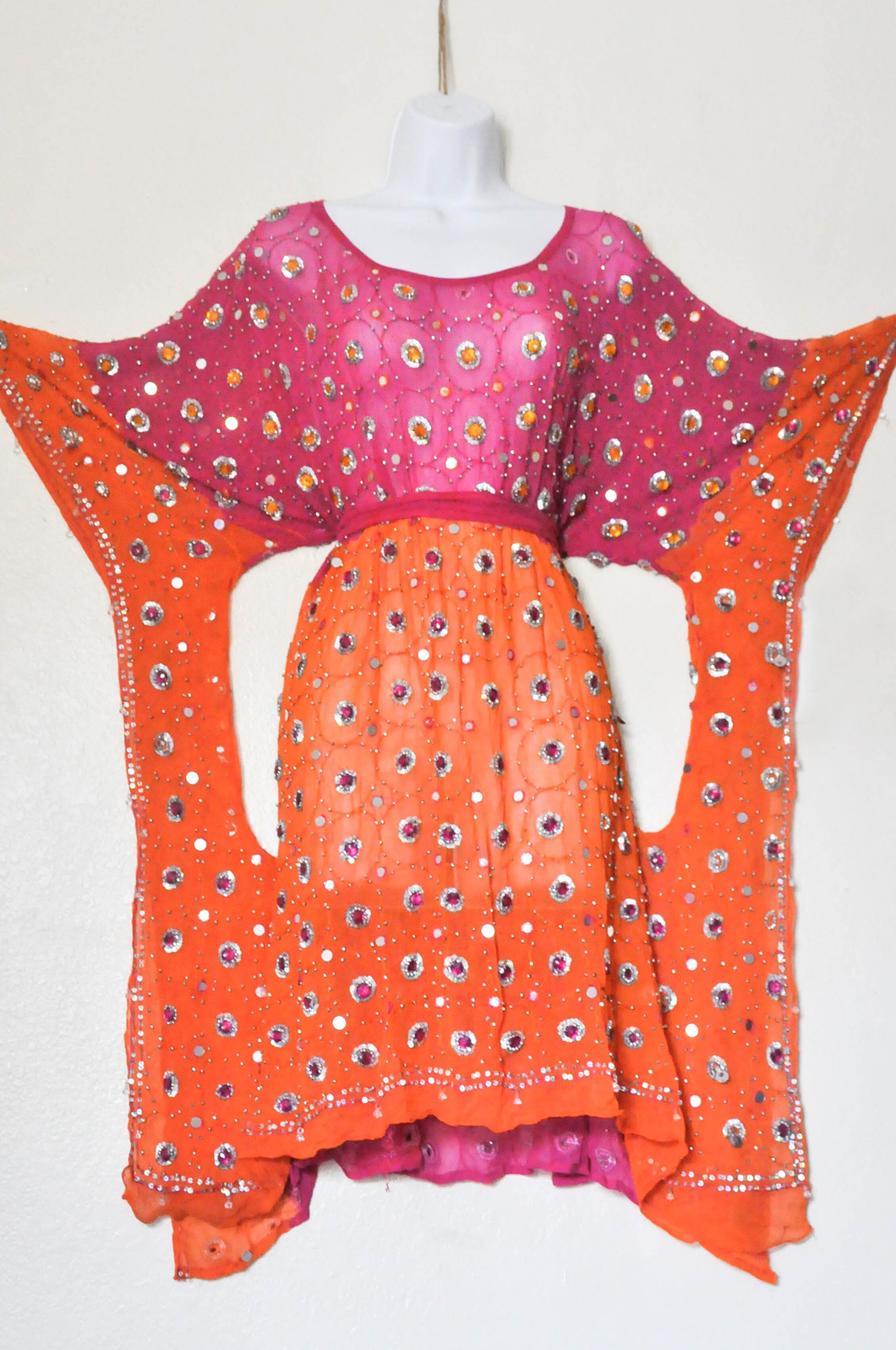 Orange Pink Orbit Butterfly Dress