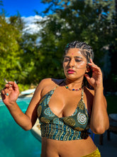 Load image into Gallery viewer, Emerald Whirlpool Halter Top
