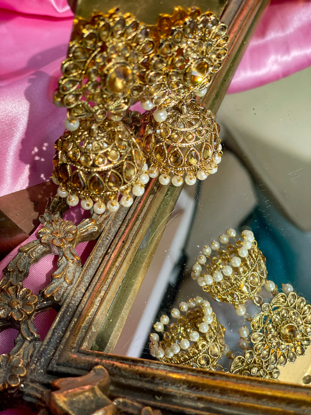 The Maya Gold Jhumka Earrings