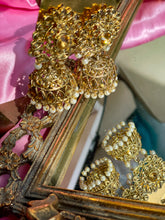 Load image into Gallery viewer, The Maya Gold Jhumka Earrings
