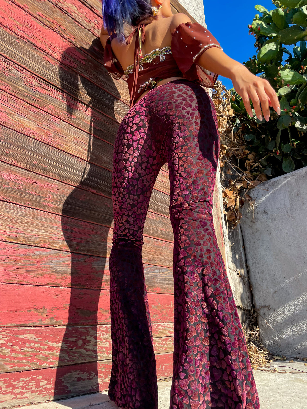 Sweetheart Velvet Flares Bell Bottoms