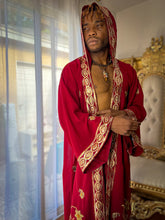 Load image into Gallery viewer, Deep Royal Unisex Hooded Kimono
