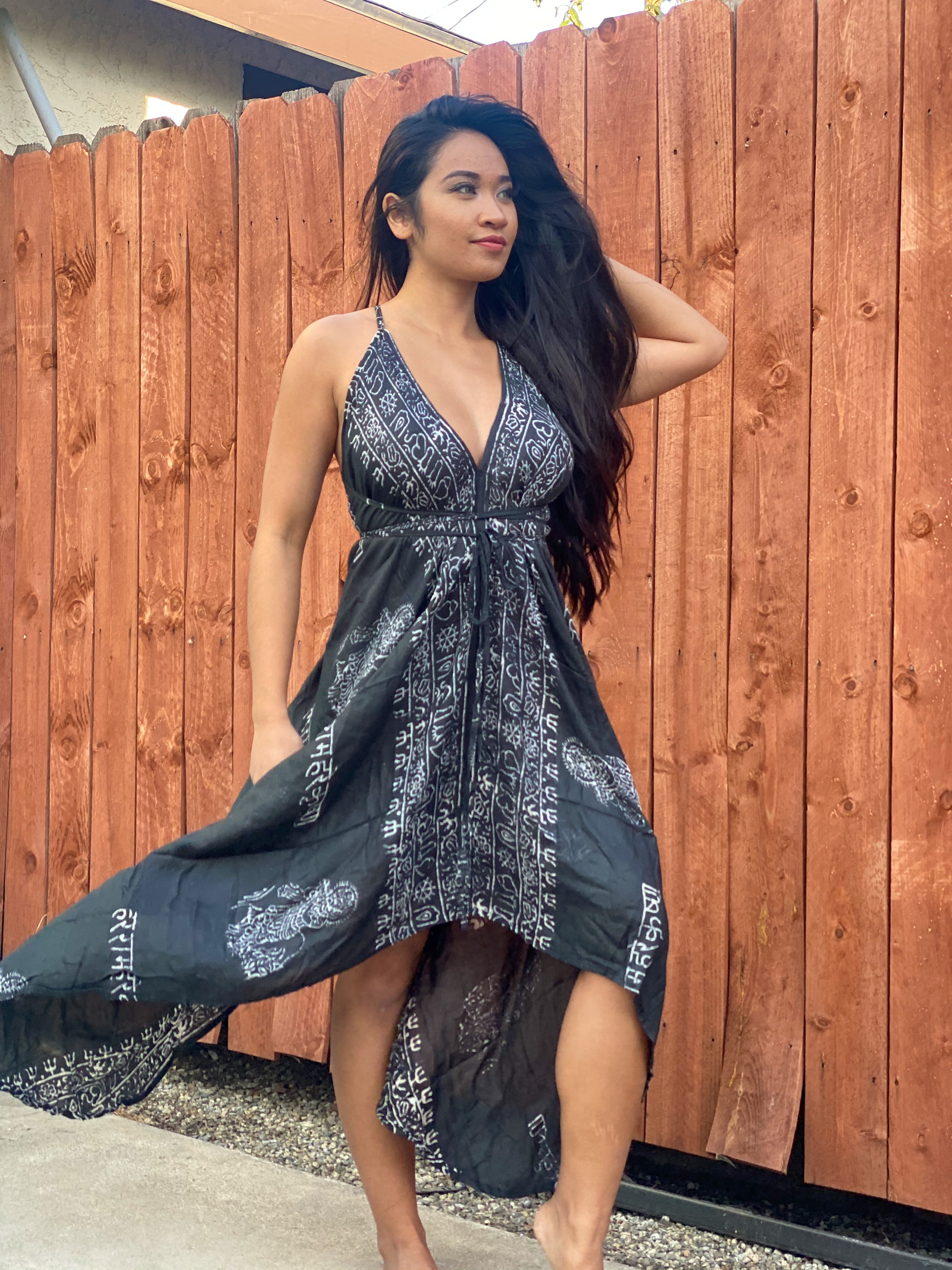 Black Sanskrit Dress