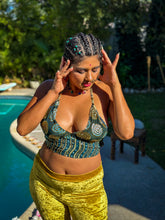 Load image into Gallery viewer, Emerald Whirlpool Halter Top
