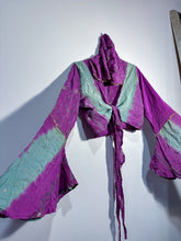 Load image into Gallery viewer, Purple Mountain Hoodie Wrap Top
