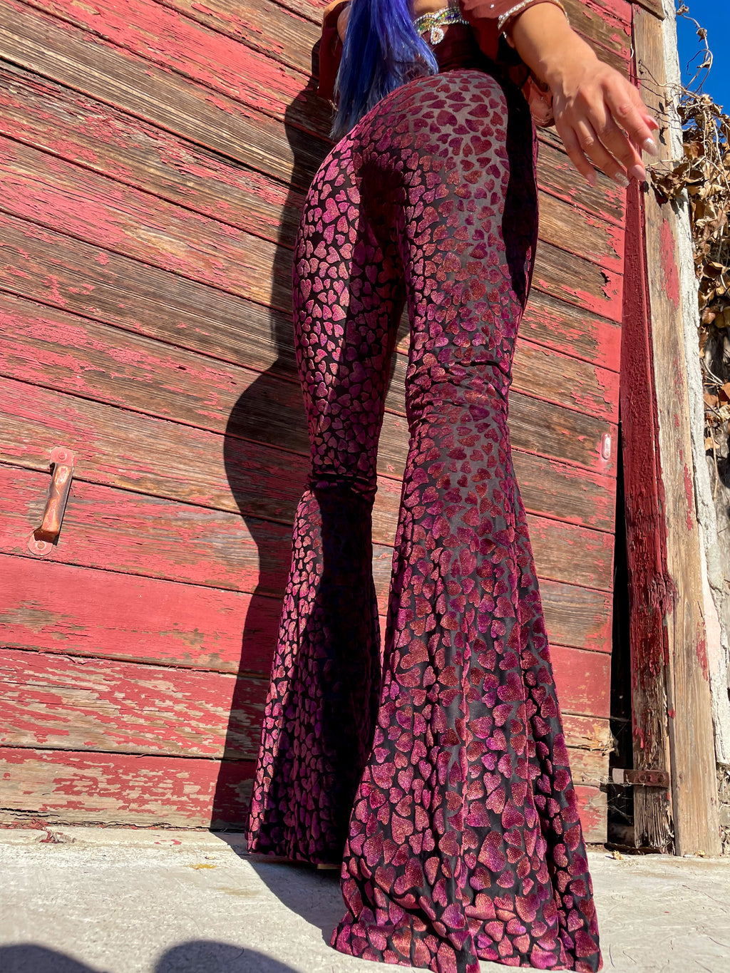 Sweetheart Velvet Flares Bell Bottoms