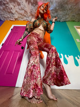 Load image into Gallery viewer, sunsets n roses velvet flare pants
