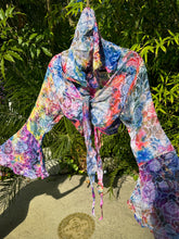 Load image into Gallery viewer, Rainbow Roses Hoodie Wrap Top
