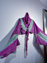 Load image into Gallery viewer, Purple Mountain Hoodie Wrap Top
