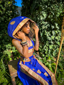 Sapphire Gold Jasmine Set