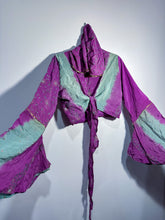 Load image into Gallery viewer, Purple Mountain Hoodie Wrap Top
