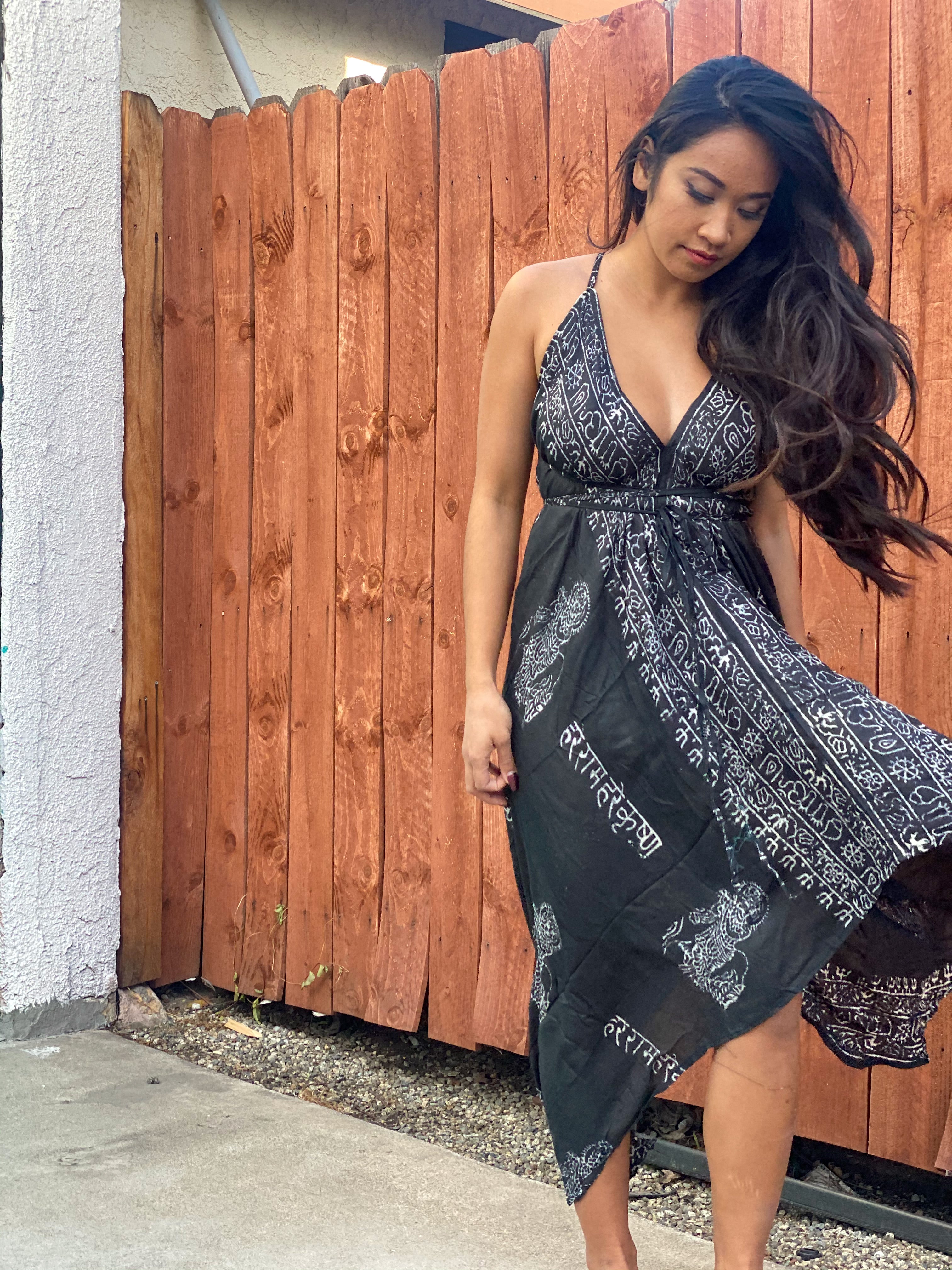 Black Sanskrit Dress