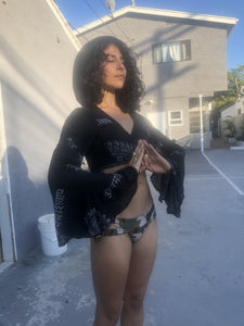 Black Sanskrit Top