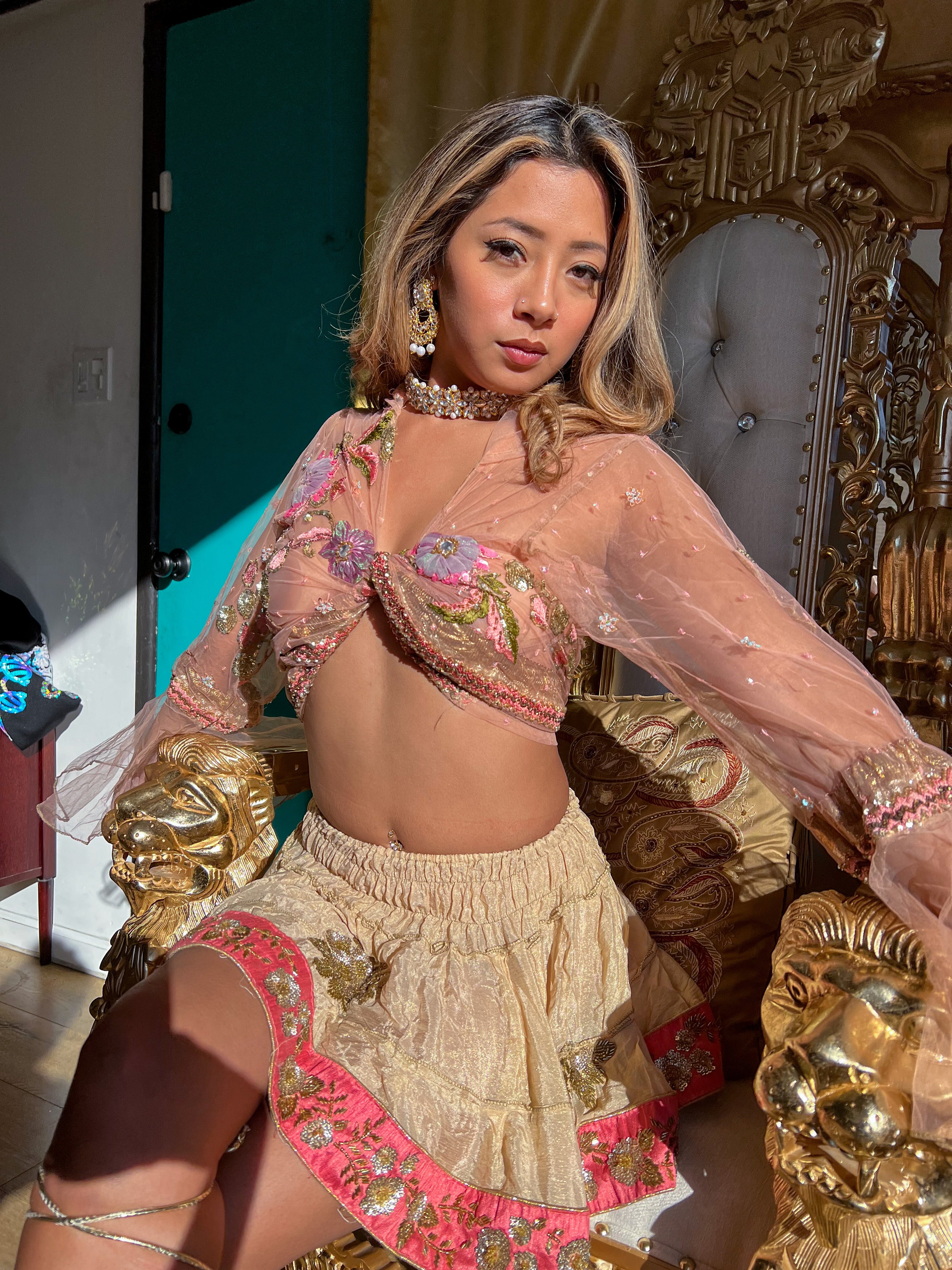 Golden Romance Mini Gehr Skirt