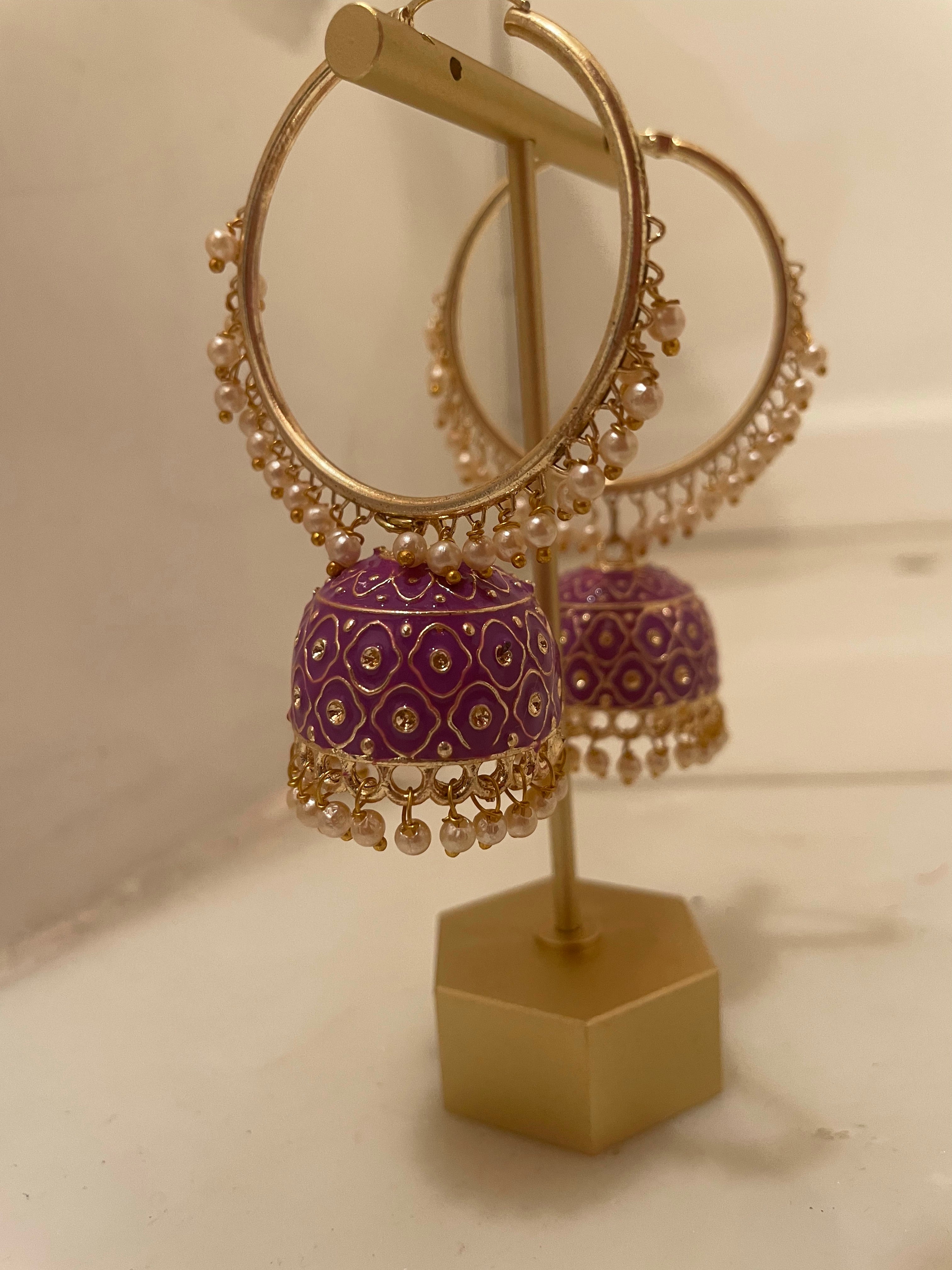 The Amethyst Jhumka Hoops