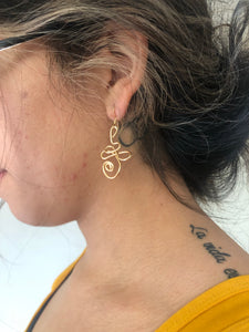 Small Gold Unalome Earrings