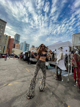 Load image into Gallery viewer, Gold Moondust Velvet Flares in Bell Bottoms
